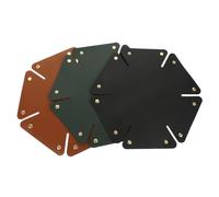 Ipetboom 1 Set Vassoio Per Orologi E Accessori Design Vintage E Resistente Angolari Leggero E Pratico Per Ufficio E Ingresso Marrone 3 Pezzi