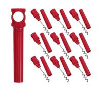 Ipetboom 10 Pezzi Cavatappi Manuale Portatile Rosso Set da 10 Pezzi, Apribottiglie per Tappi di Vino, Utensile da Bar Compatto per Picnic, Feste e Ristoranti