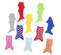 Ipetboom 10 pezzi Copripopsicle Coda Sirena e Squalo Sleeve Protettive per Ghiaccioli Riutilizzabili Sacchetti Sottile e Leggeri per Barbecue Feste e Gelati Yogurt Adatti Bastoncini