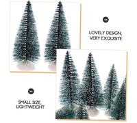 Ipetboom 10 pezzi Mini Natale Artificiale da Decorazione Natalizia da Scrivania e Stabile per Festa e Casa Verde Scuro con Base Kit Decorazioni Natalizie Folto e Vivid