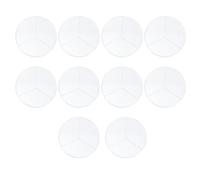 Ipetboom 10 Pezzi Piastra di Petri in Ps, 90mm, 3 Scomparti, Piastra per Coltura Batterica, per Studi di Microbiologia e Esperimenti Scientifici