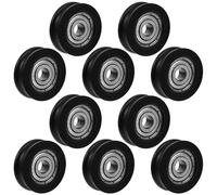 Ipetboom 10 pezzi Pulegge Nylon Rivestite per Porte Scorrevoli e Finestre Ruote Silenziose con Lubrificazione Interna Resistente e Antivibrazione per Binari e Armadi