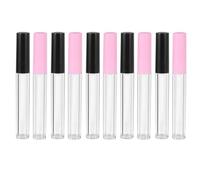 Ipetboom 10 pezzi Tubetti Lip Gloss Vuoti con Tappo Rosa e Nero Contenitori Trasparenti per Lucidalabbra Olio Labbra e Cosmetici Design Compatto da Viaggio