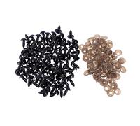 Ipetboom 100 Pezzi Accessori per Occhi di Bambola Occhi della Bambola Occhi Artigianali Burattini Cose Occhio Occhi di Sicurezza per i Giocattoli Orso Giocattolo Fantoccio Ripieni Peluches