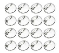 Ipetboom 100 Pezzi Accessori Spilla Fai da Te in Lega Base Disco Rotondo 3 Cm, Fermagli per Spille per Creazione Gioielli e Lavori Artigianali, Kit Personalizzazione Badge per Hobby
