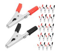 Ipetboom 100 pezzi Morsetti Coccodrillo Isolati Piccoli Clips Elettrici Rosso Nero per Test Batteria e Progetti Elettrici Durevoli e Sicuri con Doppia Protezione per Uso Professionale
