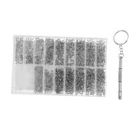 Ipetboom 1000pezzi Kit Riparazione Occhiali Con e Cacciavite Magnetico Assortimento Acciaio Inossidabile Per Riparazioni Orologi e Occhiali Organizzato e Completo