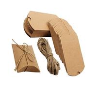 Ipetboom 100pezzi Scatole Di Carta Kraft Per Matrimonio Scatole Porta Confetti Per Feste Design Compatto e Leggero Facili Da Riporre e Riutilizzare Per Regali e Dolci Occasioni Speciali