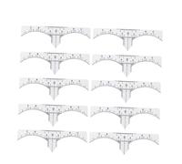 Ipetboom 10pezzi Righello per Sopracciglia in Plastica Set da Stencil per Microblading Strumento di Misurazione per Trucco Permanente Utile per Posizionamento Eyebrow