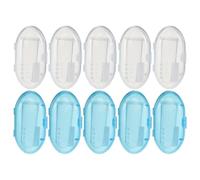 Ipetboom 10pezzi Spazzolino da Denti da Dito in Silicone Morbido per Ragazzo Ragazza Ragazza Piccoli Strumento per Igiene Orale Sicura con Manicotto per Dita