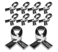 Ipetboom 10pezzi Spilla Colomba Simbolo di Pace Distintivo Decorativo per Abiti da Donna Cappello e Zaino Ricordo Commemorativo Nastro Nero Sofisticato