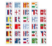 Ipetboom 116pezzi Adesivi Temporanei Bandiere Facciali Impermeabili Per Sportivi e Celebrazioni Patriottiche Stickers Per Decorazioni e Festeggiamenti