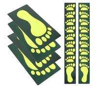 Ipetboom 12 Pezzi Adesivi Pavimento Luminosi Notturni in PVC Antiscivolo Marcatori Autoadesivi Impronte per Percorsi Sicurezza Scuola e Negozi Impermeabili e Rimovibili