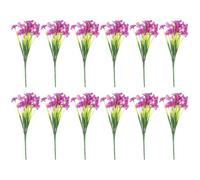 Ipetboom 12 pezzi Bouquet Violetto Artificiale Finto Fiore Decorativo per Matrimoni Interni Camera Realistica e Raffinata Composizione per Decorazioni e Foto Prop