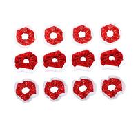 Ipetboom 12 Pezzi Elastici per di Natale curly hair curls scrunchies sundek Accessori moda netto Marrone elastici natalizi coda Accessori per corda per tessuto rosso