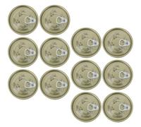 Ipetboom 12 Pezzi Scatole in Latta per Alimenti Coperchio, Contenitori per Biscotti e Snack, Barattoli Rotondi in Metallo per Conservazione e Regalo, per Dolci Natalizi e Cibo per Gatti in