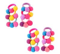Ipetboom 12pezzi Elastici Per Capelli Con Pompom Colorati Per Bambine Fasce Elastiche Morbide e Resistenti Per Capelli Lunghi e Corti Accessori Per Ragazzo Ragazza Per Uso Quotidiano e Fest