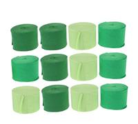 Ipetboom 12rotoli Crespa Verde Per Stelle Filanti Decorazioni Tema Giungla Per Feste Compleanno Sfondo Per Progetti Da Te