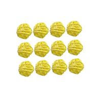 Ipetboom 15 Pezzi Palline in Rattan Gialle Decorazioni Sospese in Vite per Casa Bar Asilo e Feste Palline Piccole per Lavoretti DIY e Addobbi Natalizi