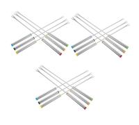 Ipetboom 18 Pollici Forchette Fonduta in Acciaio con Forchette per Cioccolato Formaggio e Frutta Strumento per Immersione Dolci Bastoncini per Fonduta Bbq e Marshmallow