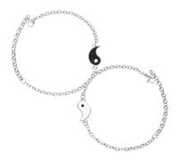 Ipetboom 1Paio Braccialetti Abbinati Yin Yang Inossidabile Per Relazioni e Indossare
