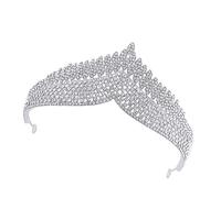 Ipetboom 1Pc A Spina Di Pesce Di Strass Da Sposa Barocca Della Regina Strass Tiara Fasce Prom Vintge Fascia Da Sposa Sposa Copricapo Per La Cerimonia Nuziale Elegante