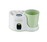 Ipetboom 1pezzi Dispenser Di Dentifricio Senza Portaspazzolino Murale Bianco e Verde Squeezer Pratico Per Bagno e Cucina Design Salvaspazio e Facile Da Installare