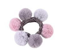 Ipetboom 1pezzi Elastici per Capelli Forma di Palla di Peluche Elastici per Capelli per Tenere Strette le Code di Cavallo Corda per Facile da Indossare e Togliere Adatto come Regalo