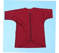 Ipetboom 1pezzi Grembiule Da Lavoro Rosso Per Parrucchieri Abbigliamento Da Salone Con Tasche e Design Elegante Per Uso Professionale e Domestico