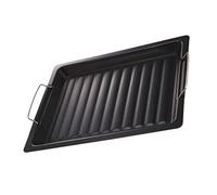 Ipetboom 1pezzi Grill Padella per Barbecue Esterno Utensile per Grigliare Vassoio Antiaderente Accessori per Campeggio Acciaio al Carbonio Facile da Pulire Nero