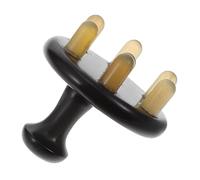 Ipetboom 1pezzi Massaggiatore Per Capelli in Corno Di Bue Pettine Da Massaggio Testina in Corno Di Bue Massaggiatore Per Capelluto e Pettine Per Capelli Lisci Come Mostrato