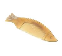 Ipetboom 1pezzi Pettine Antistatico Di Corno Naturale Forma Di Pesce Strumento Creativo Per La Dei Portatile e Facile Da Trasportare Per Donne Smoothing e Districante Differenze Tra Vari