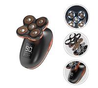 Ipetboom 1pezzi Rasoio Elettrico Ricaricabile Testine Con Display Lcd e Lavabile Per Uso Quotidiano e Viaggi Rasoio Self-service Per Uomo Con Usb e Nero