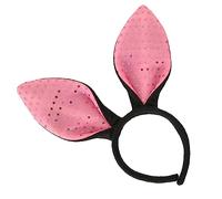 Ipetboom 1pezzi Title Cerchietto Per Ragazzo Ragazza Con Orecchie Di Coniglio Accessorio Per Festa Di Pasqua e Foto Rosa e Nero