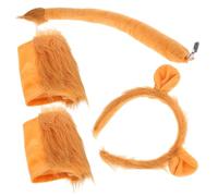 Ipetboom 1set Cerchietto e Coda Da Leone Per Costumi Di Carnevale Di Orecchie e Guanti Per Cosplay Accessori Per Feste Tema Animali