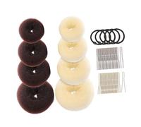 Ipetboom 1set Creatori Per Chignon Con Donut Spilloni u e Elastici Strumenti Di Acconciatura Per Donne e Ragazze Facili Da Usare Per Stili Versatili Occasione Di Feste e Matrimoni