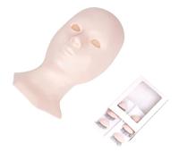 Ipetboom 1set Manichini Per Pratica Estensione Ciglia Testa Rosa Con Occhi Sostituibili Per Trucco e Massaggio Facciale Per Estetiste e Studenti Di Cosmetologia