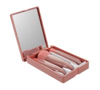 Ipetboom 1set Pennelli Trucco Da Viaggio Con Specchio Artificiale Per Viso e Occhi Kit Compatto Per Make-up Necessaire Cosmetico Per Donne e Ragazze