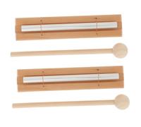 Ipetboom 2 Impostati Campanelle da Meditazione e Consapevolezza per Insegnanti e Strumento Percussione Tono Singolo in Alluminio per Yoga Classe e Mindfulness Suono Chiaro e Penetrante