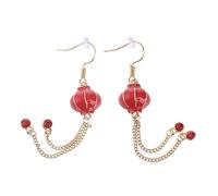 Ipetboom 2 Paia 2021 orecchini chinoise lux drop earrings strenna leggero attraente orecchino per la bellezza orecchino di capodanno orecchino da donna orecchino pendente lega rosso