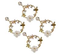 Ipetboom 2 paia Orecchini Pendenti da Donna con Design Corona Floreale e Api Eleganti Accessori Moda per Feste e Matrimoni