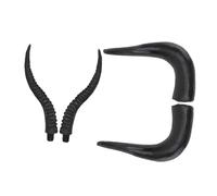 Ipetboom 2 Paia vestirsi di halloween imitazione del corno di corno di bue imitazione di Halloween bufalo Corno di bue artificiale Corna di antilope artificiali fai da te pvc Black