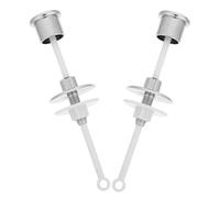 Ipetboom 2 Pezzi 2 Pezzi Pulsante di Scarico del Water in Metallo Resistente, Kit di Ricambio per Wc Leva Manuale, Compatibile Vari Modelli, per Uso Bagno e Risparmio Idrico