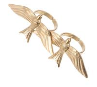 Ipetboom 2 Pezzi Anelli Regolabili con Simbolo della Pace in Acciaio Inossidabile Design Vintage con Volanti e Simbolo di Armonia Gioielli Retro per Donna Accessori Eleganti per Uso