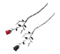 Ipetboom 2 Pezzi Bacchette per Rosa Forcina per Bun Accessorio Alla Moda per Donne Bacchette