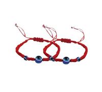 Ipetboom 2 Pezzi braccialetto di corda rossa braccialetti dell'amicizia braccialetto intrecciato regolabile braccialetto fortunato fatto a mano braccialetti rossi rosso