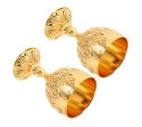 Ipetboom 2 Pezzi Calici da Vino in Vintage da Medievali Dorate Anturali Resistenti Agli Urti per Matrimoni e Feste Tema Bicchieri Decorativi in Retrò