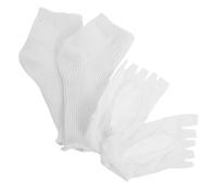 Ipetboom 2 Pezzi Calze Protettive per Piedi Separatore Dita, Design Rapido e Anti-abbronzatura per Pedicure Gel e Lampada Unghie UV