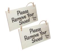 Ipetboom 2 Pezzi Cartello da Appendere in Please Take off Your Shoes per Ingresso Decorazione Resistente e Facile da Installare per Cucina e Bagno