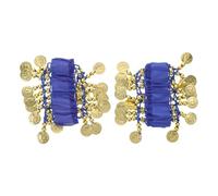 Ipetboom 2 Pezzi Cavigliere Danza del Ventre Campanelli 2 Pezzi, Accessori Monete Scintillanti Elastiche, Gioielli per Piedi da Ballo Orientale Adatti a Spettacoli e Prove